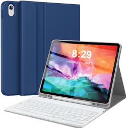Keyboard Case for iPad Pro 12.9 inch (Old Model) 2015 1st / 2017 2nd Gen - Rechargeable, Detachable Wireless Blue tooth Keyboard - Folio Smart Leather Cover with Pencil Holder for iPad Pro 12.9”