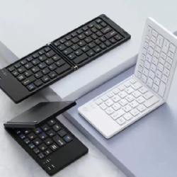 Foldable Blue tooth Keyboard with Touchpad, Ultra Slim Compact,Black